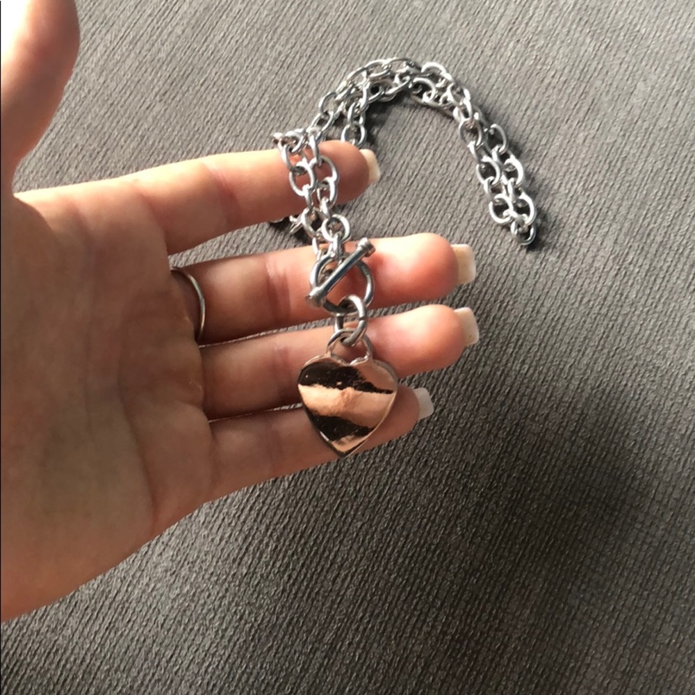 Sterling silver heart necklace